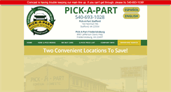 Desktop Screenshot of pickapartva.com